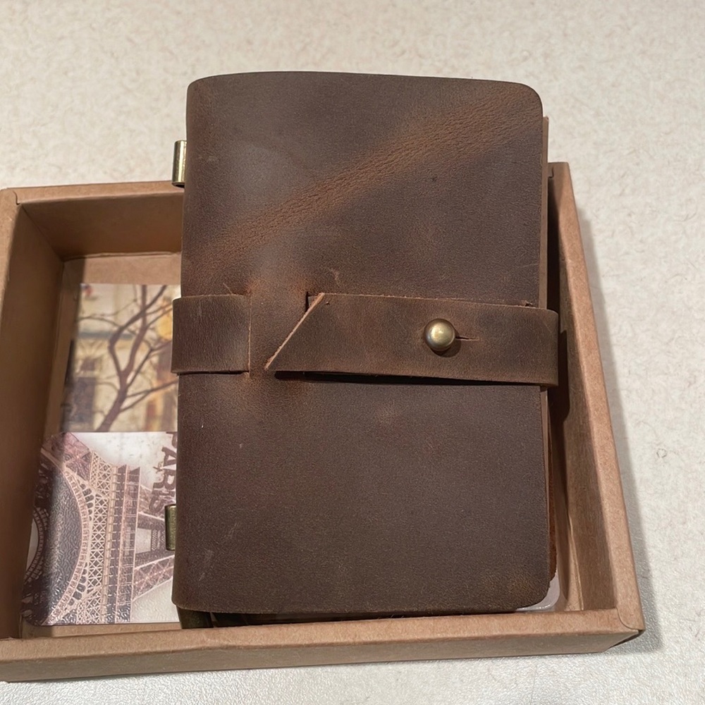 Italian leather notebook